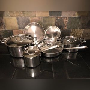 All Clad 10 piece set D3 stainless steel cookware